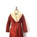 Reserved for L . suede wrap coat - vintage 1960's - 70's / Hippie - Boho / Autumn - russet