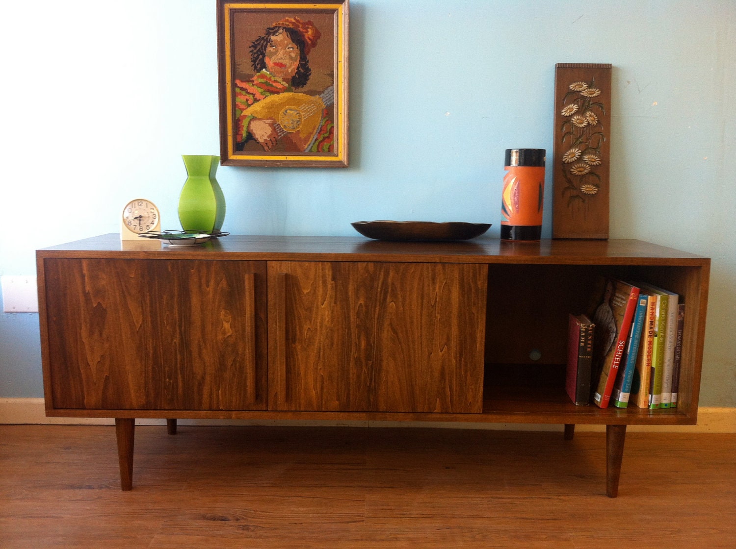 Walnut Kasse Credenza / TV Stand - custom for Nicole
