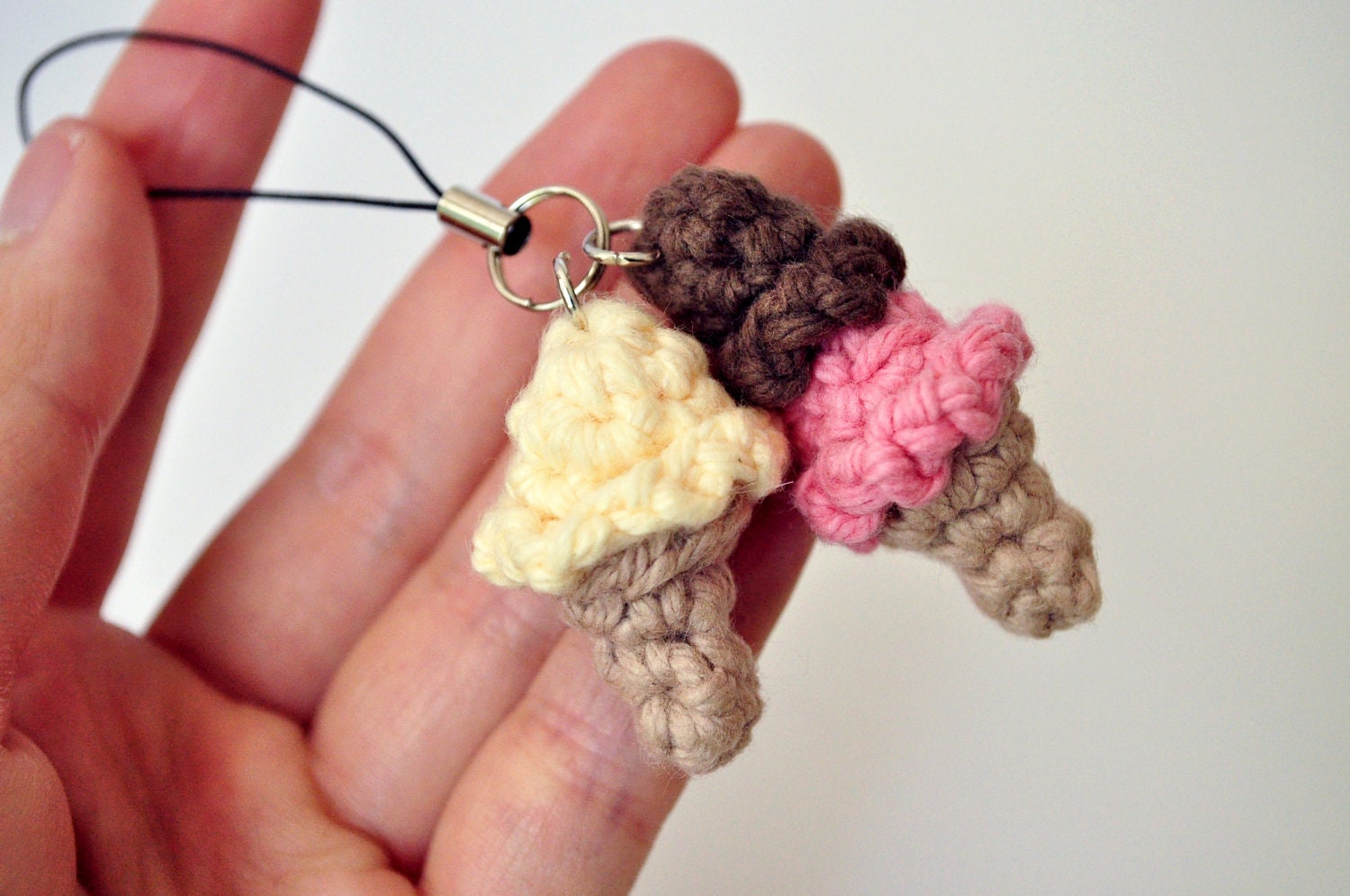Ice Cream Cone Lanyard - CROCHET PDF PATTERN