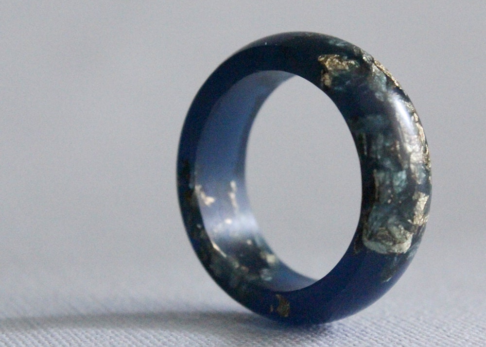 starry night size 10.5 round resin eco resin ring