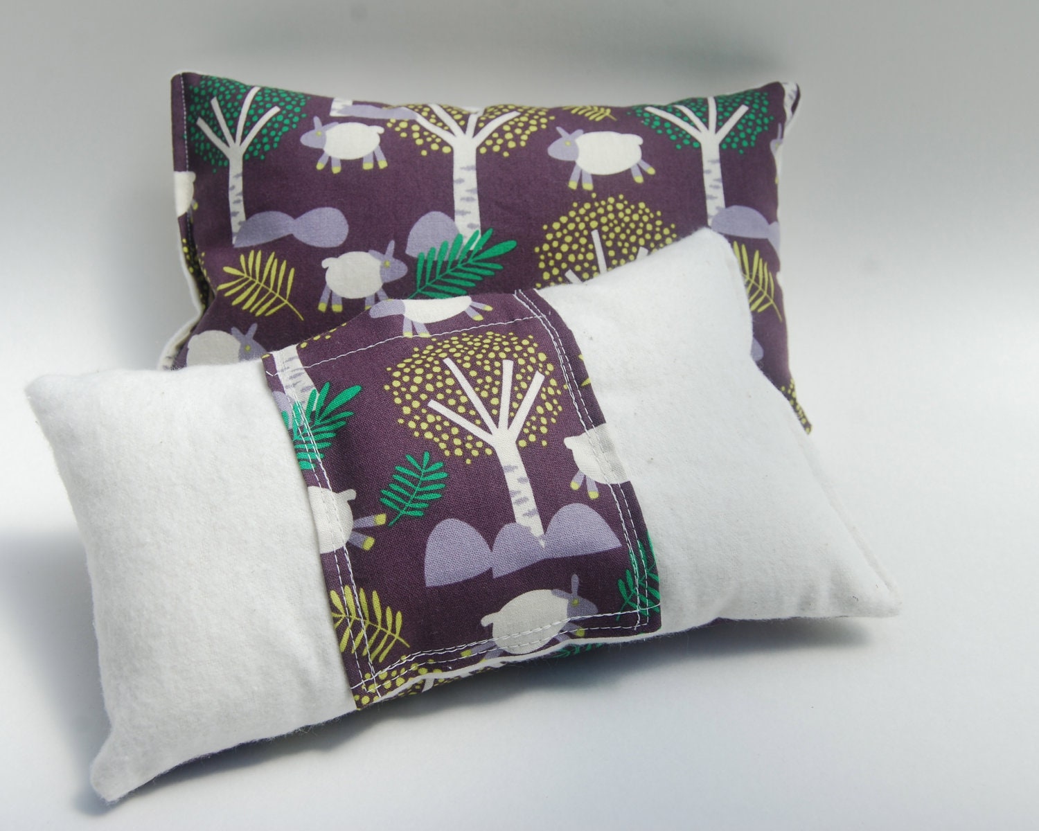 Eco - Friendly Tooth Fairy Pillow - Dream Pillow - Lavender Sachet - Organic Cotton - Sheep