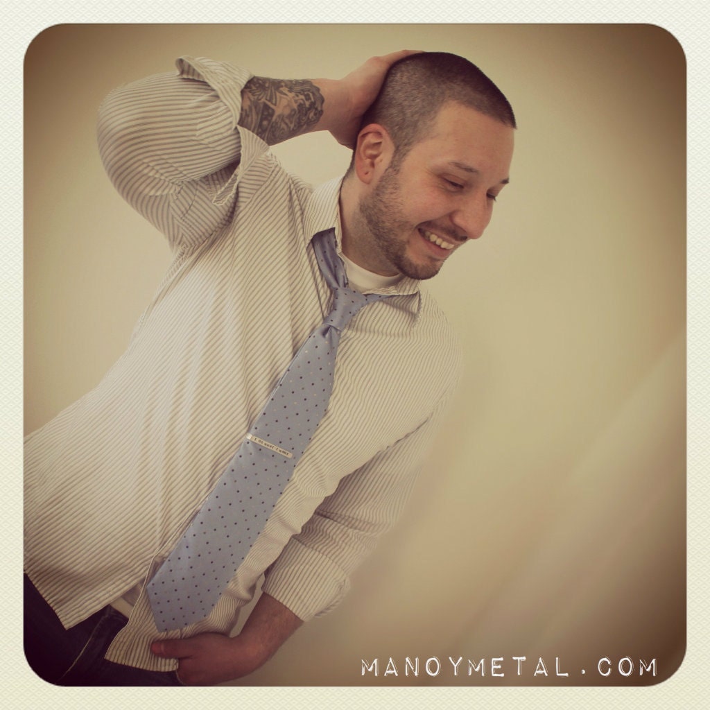 Anchor Tie Clip Hand Stamped by Mano y Metal