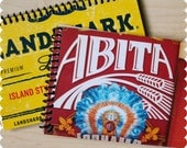 Beer Pack Spiral Notebooks - Upcycled Covers - Set of 2