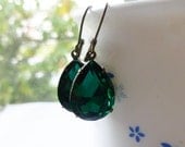 Emerald Green Earrings - May Birthstone