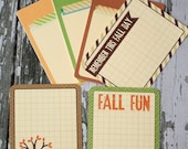 Fall theme Journaling cards and Project Life embellishment set, set of 87 pieces