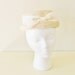 Vintage 60's Cream Ivory Bow Straw Hat