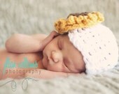 sunflower beanie- Sizes newborn - 4t