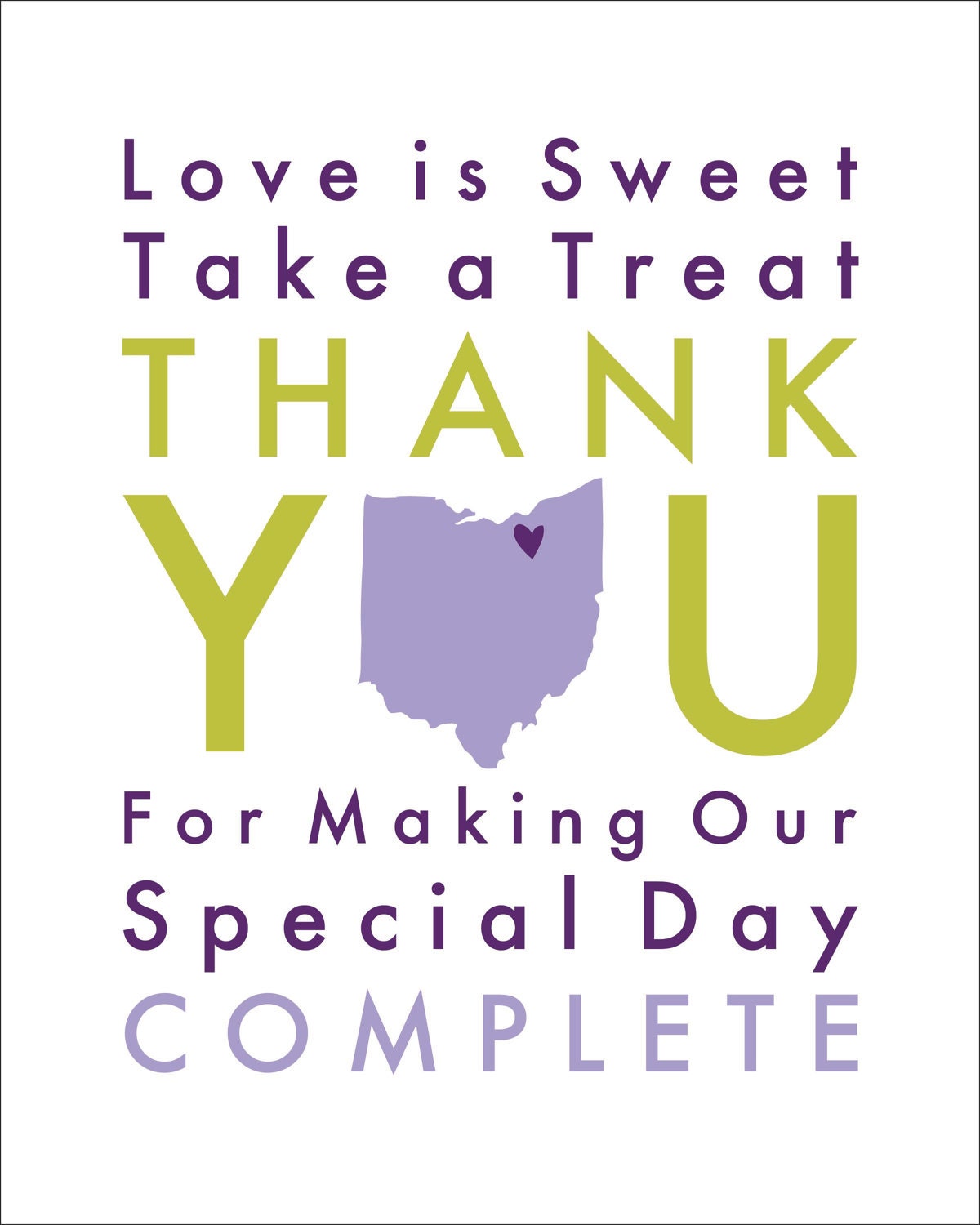 Custom Wedding Thank You Sign