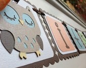 TREETOP OWL "it's a boy" Baby Shower Banner Made to Order