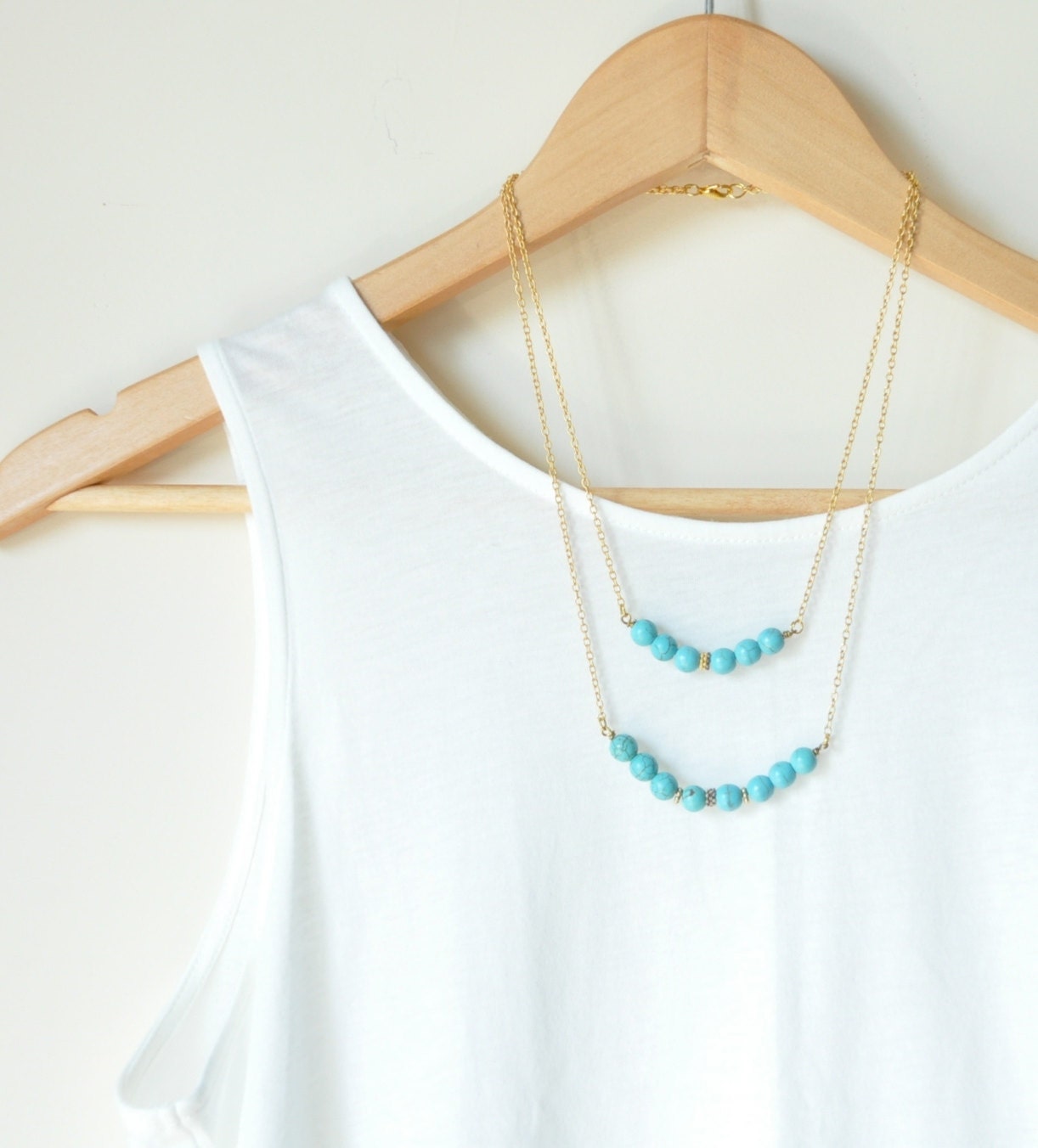 turquoise necklace,  gold chain,  long necklace, inspired by Native American necklace,  tribal necklace,