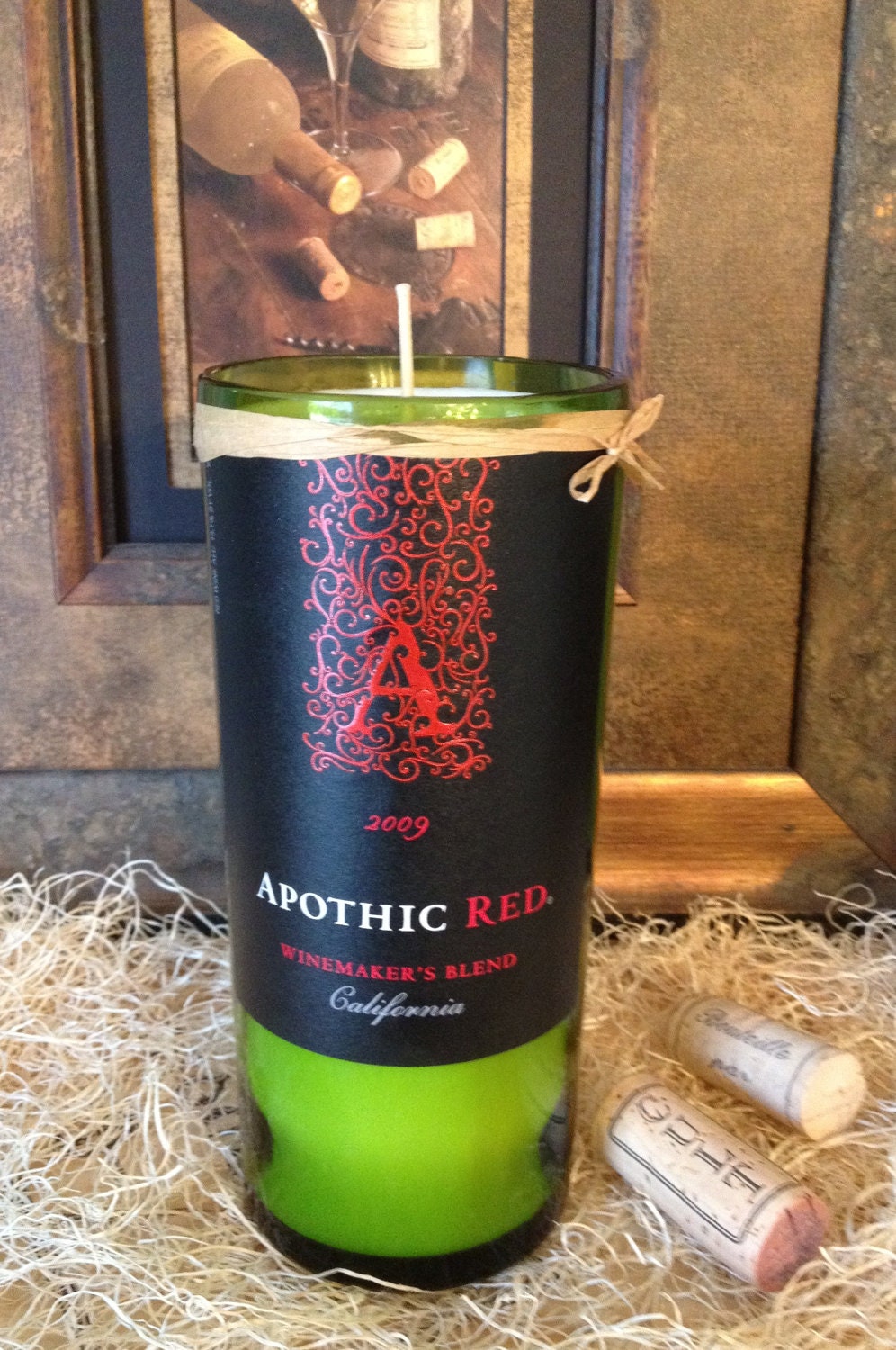 Recycled Wine Bottle Soy Candle