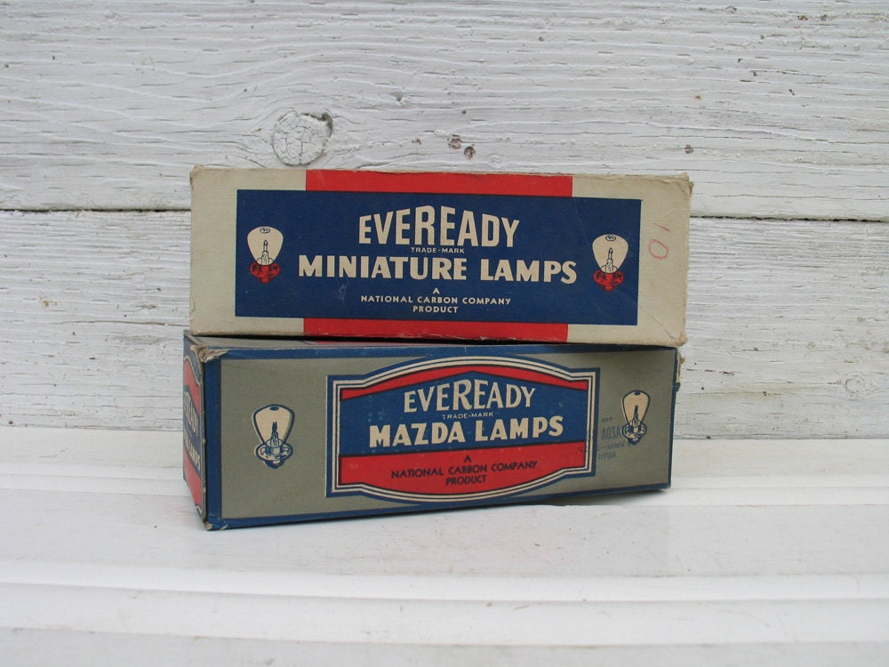 Vintage Automotive Headlight Replacement Bulbs Eveready Mazda Lamps