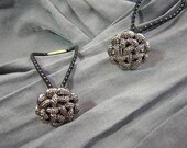 Silver Intricate Knot Hair Elastics Ponytail Holders - Handmade by Rewondered D202E-00008