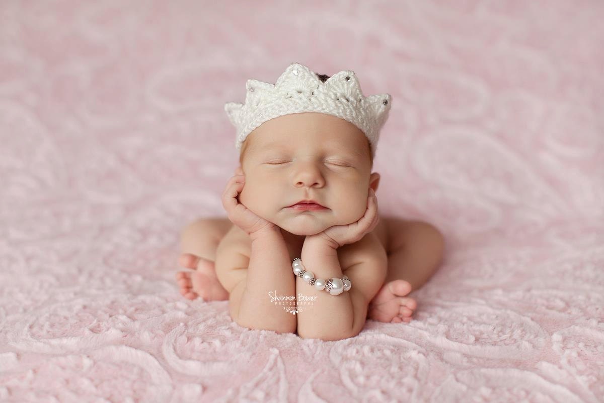 NEWBORN - TODDLER  Baby Girl or Boy Crochet Crown Headband