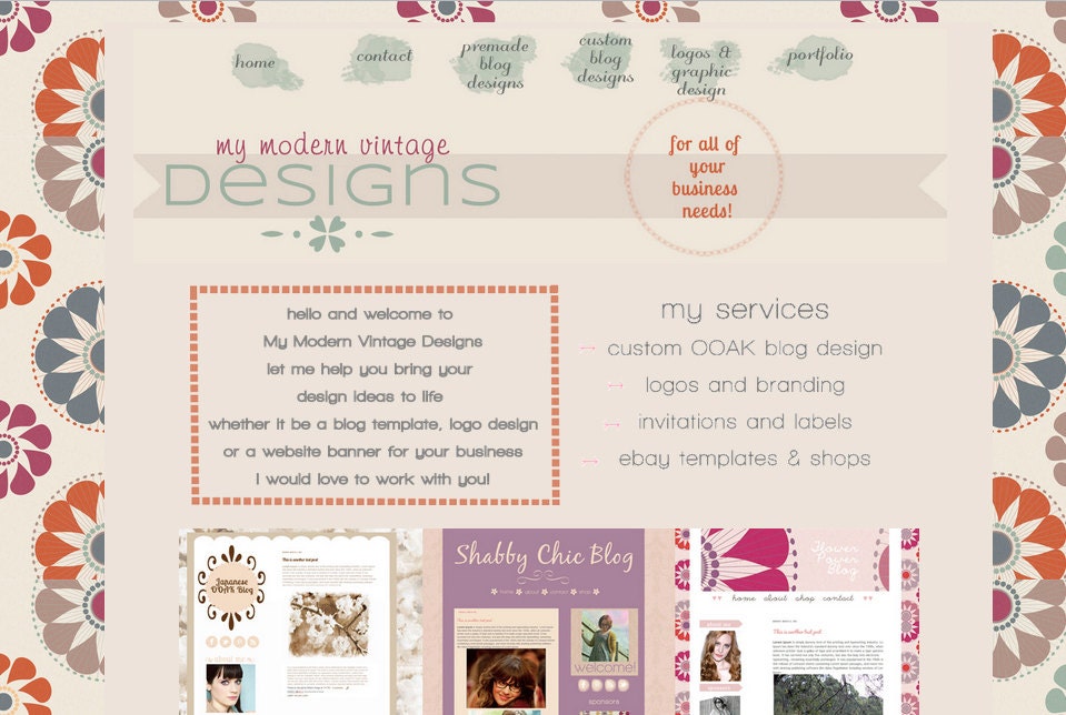 Custom Static Blogger Business Web Site Page Design -Web Design - Installation Included