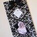 Magnetic French Memo Board - Black and Ivory Damask - with Magnets - LAST ONE - Ready To Ship