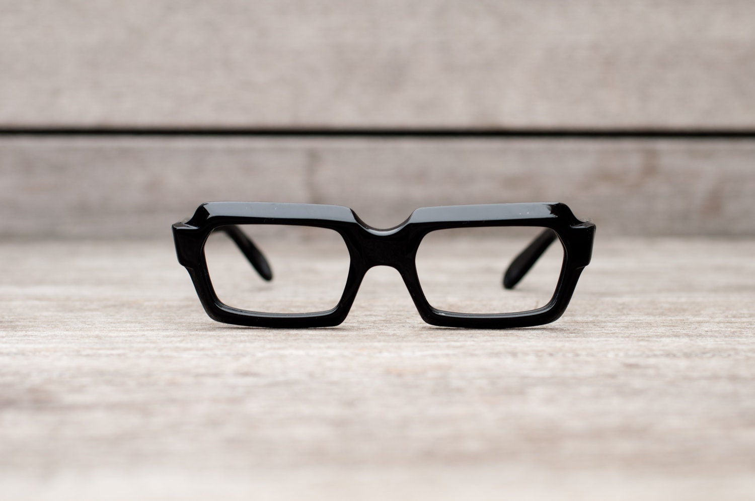 thick black eyeglasses // stenzel frame italy