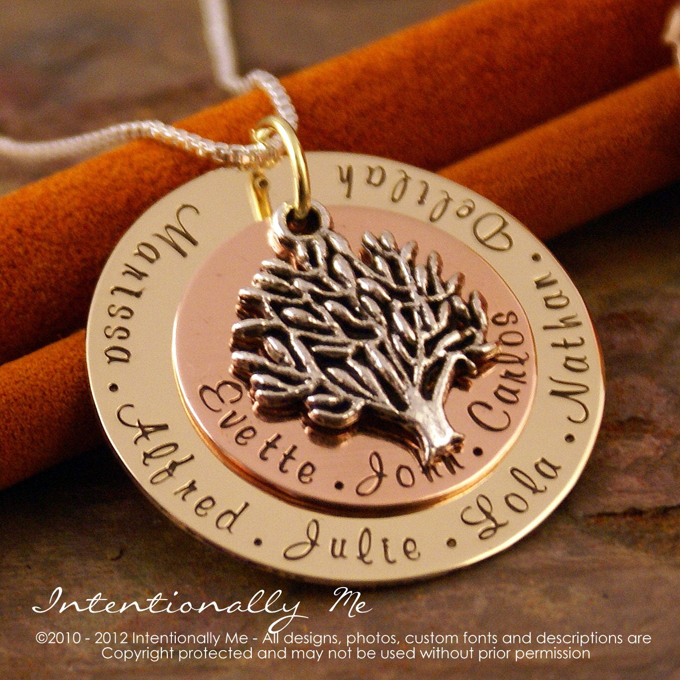 Personalized Jewlery - Hand Stamped Mommy - Grandma Necklace - Ultimate Big Family tree pendant