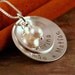 Hand Stamped Mommy Necklace - Sterling Silver Personalized Jewelry - Simplicity Double Family Cup