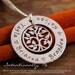 Hand Stamped Mommy Necklace - Personalized Jewelry - Sterling Silver Family Tree Pendant - My Family (Small Washer)