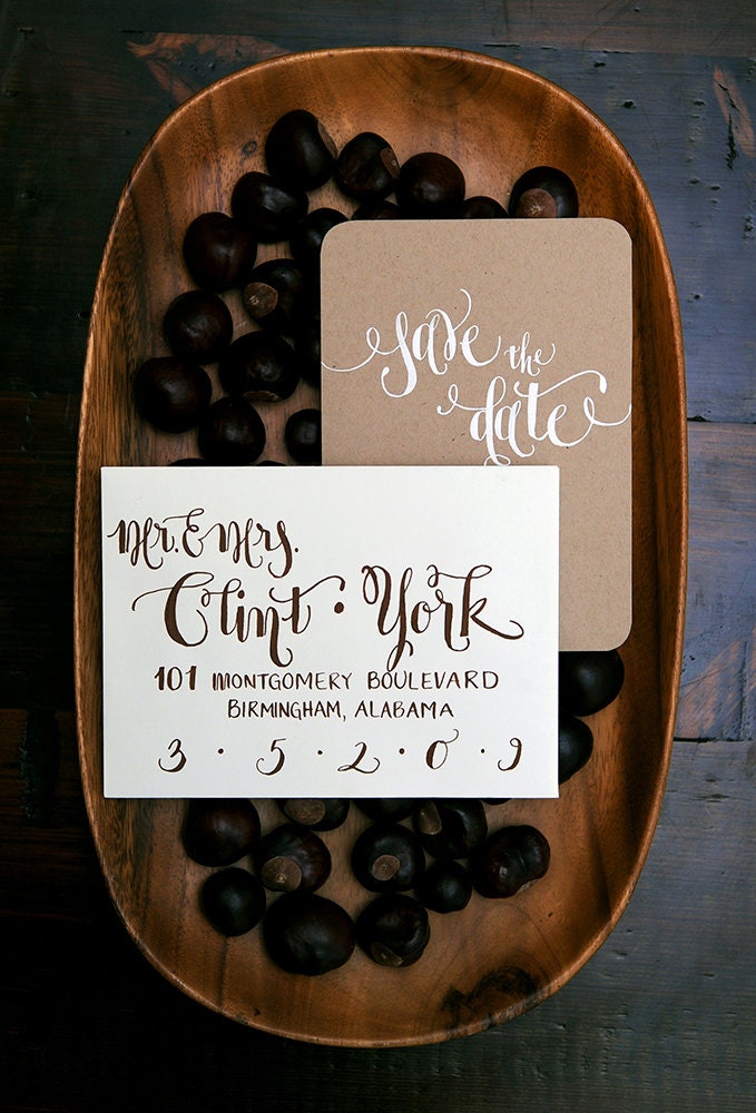Wedding Calligraphy -- Hand Written Envelope Addressing -- The Zoe Font