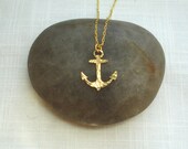 Anchor Necklace - Hammered Sterling Silver