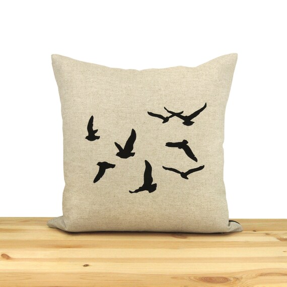Bird pillow cover Decorative throw pillow 16x16 by ClassicByNature
