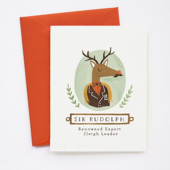 Sir Rudolph Christmas Card 10pcs