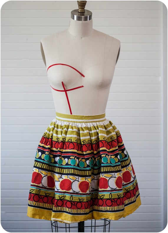 Vintage Half Apron - Fruit/Bright
