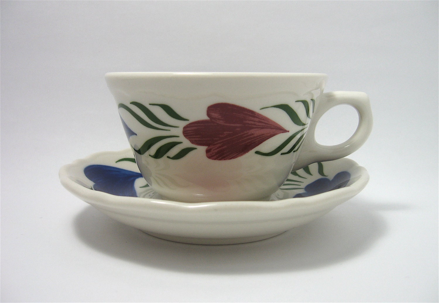 Vintage Syracuse Chantilly Restaurant Cup and Saucer Hand Painted