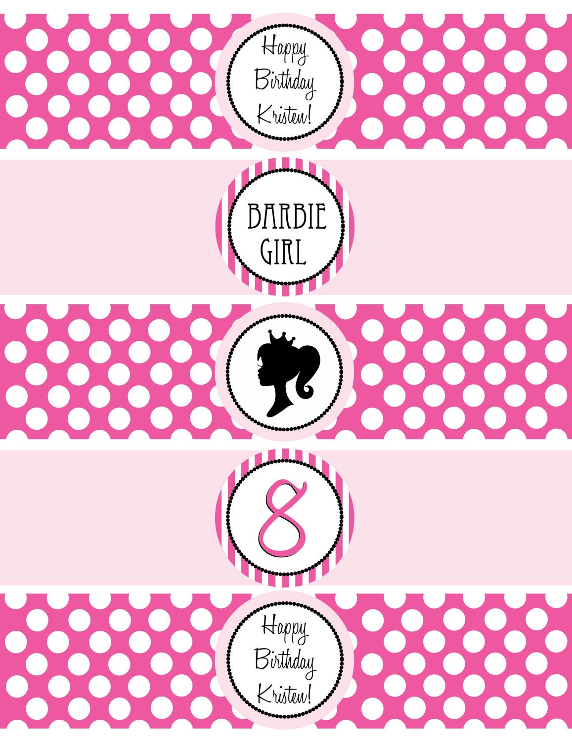 DIY Barbie Girl Party Package Il_570xn