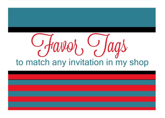 Favor Tags to Match any Card in My Shop Il_570xn