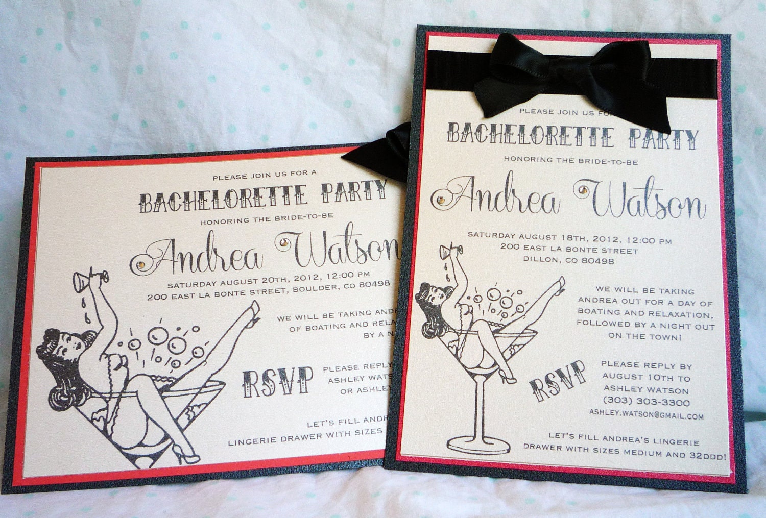 Sailor Jerry Themed Custom Bachelorette Party Invitations