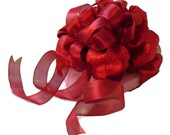 Large Red Bow... Sheer Glitter