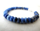 Lapis Bracelet  Pyrite Cobalt Royal Blue Gemstone Bracelet 8 Inch BellinaCreations Bellina Creations