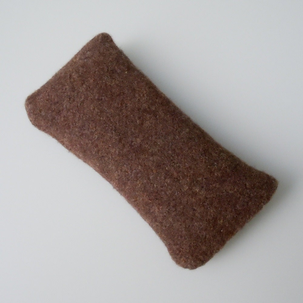 Felted Brown Tweed Wool Catnip Kick Stick Cat Toy