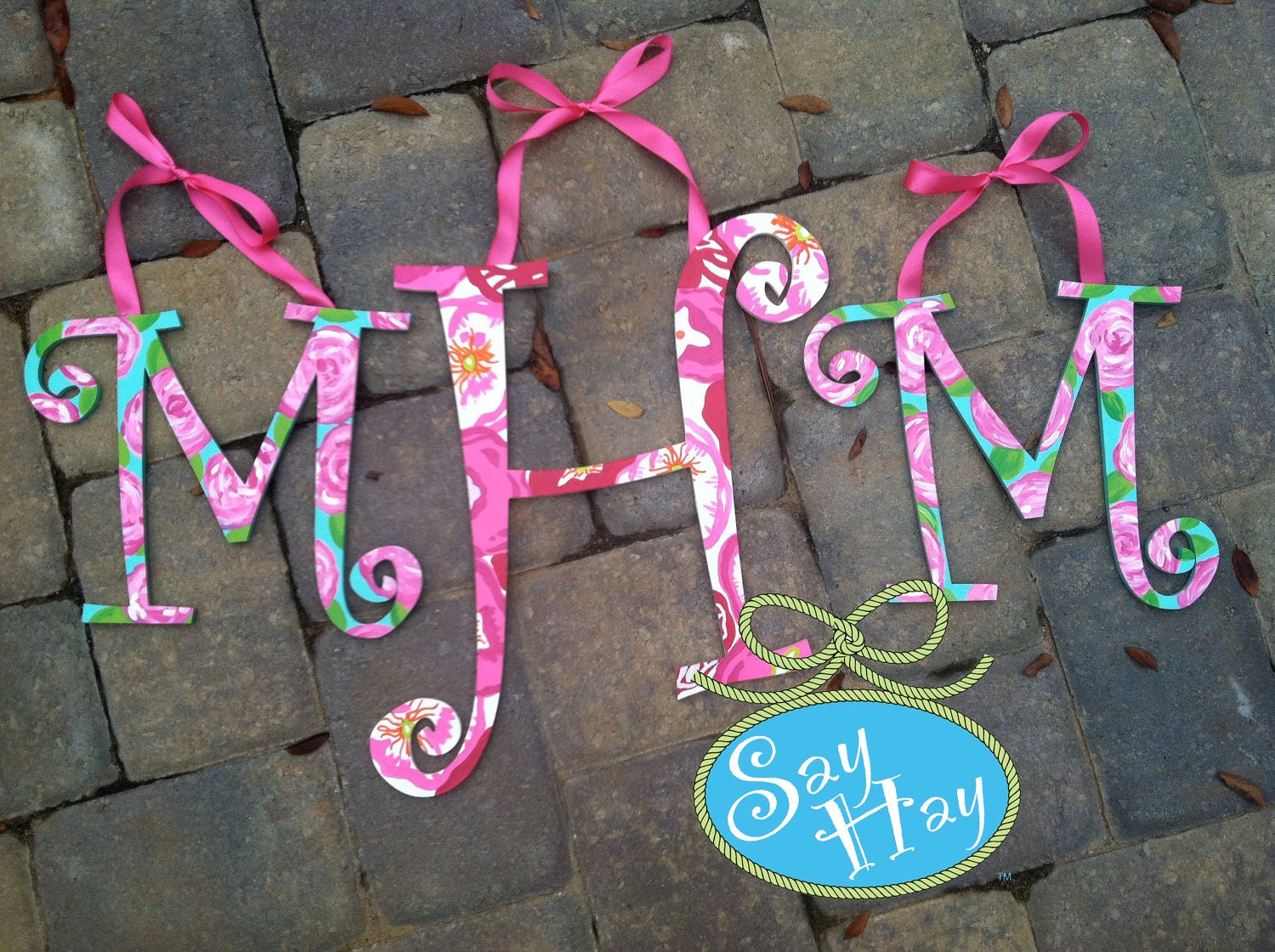 Painted Personalized Individual Letter Monogram
