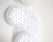 Snowflake Garland - Winter Garland - Christmas Garland - White Decoration