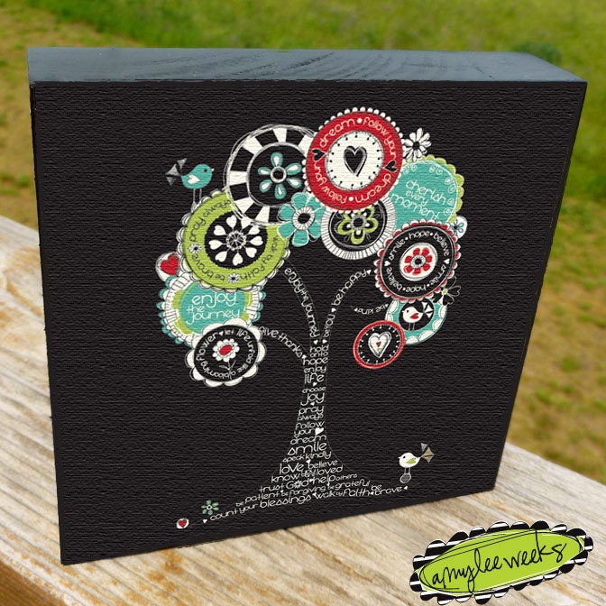 Christian Art,  Inspirational Art, Life's Journey, art block (size-5x5)