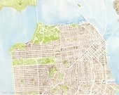 11x14 San Francisco California Map Print