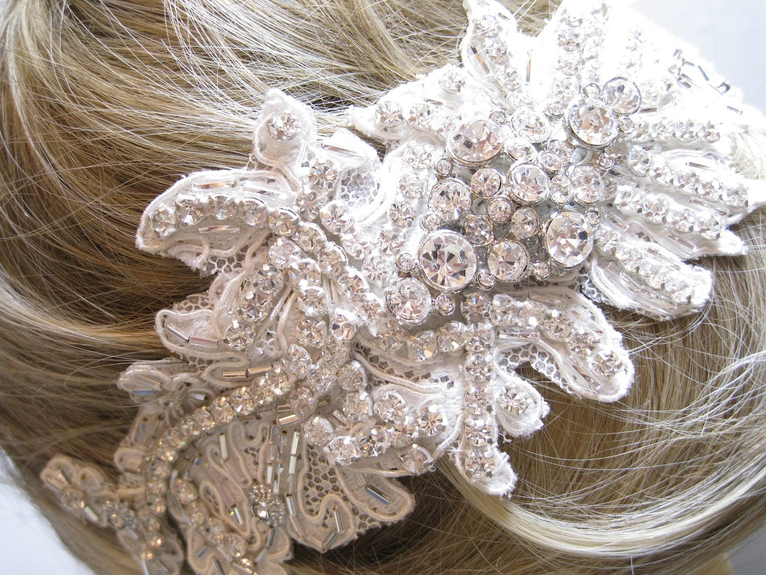 Rhinestone Headpiece Crystal Bridal Hair Comb Great Gatsby Rhinestone Comb Veil Comb 6097