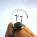 Halloween Terrarium Ring Birds on a wire - adjustable ring