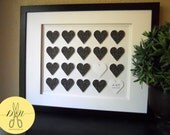 Custom Wedding Gift, First Dance Lryics, 3D Paper Heart - Framed Gift