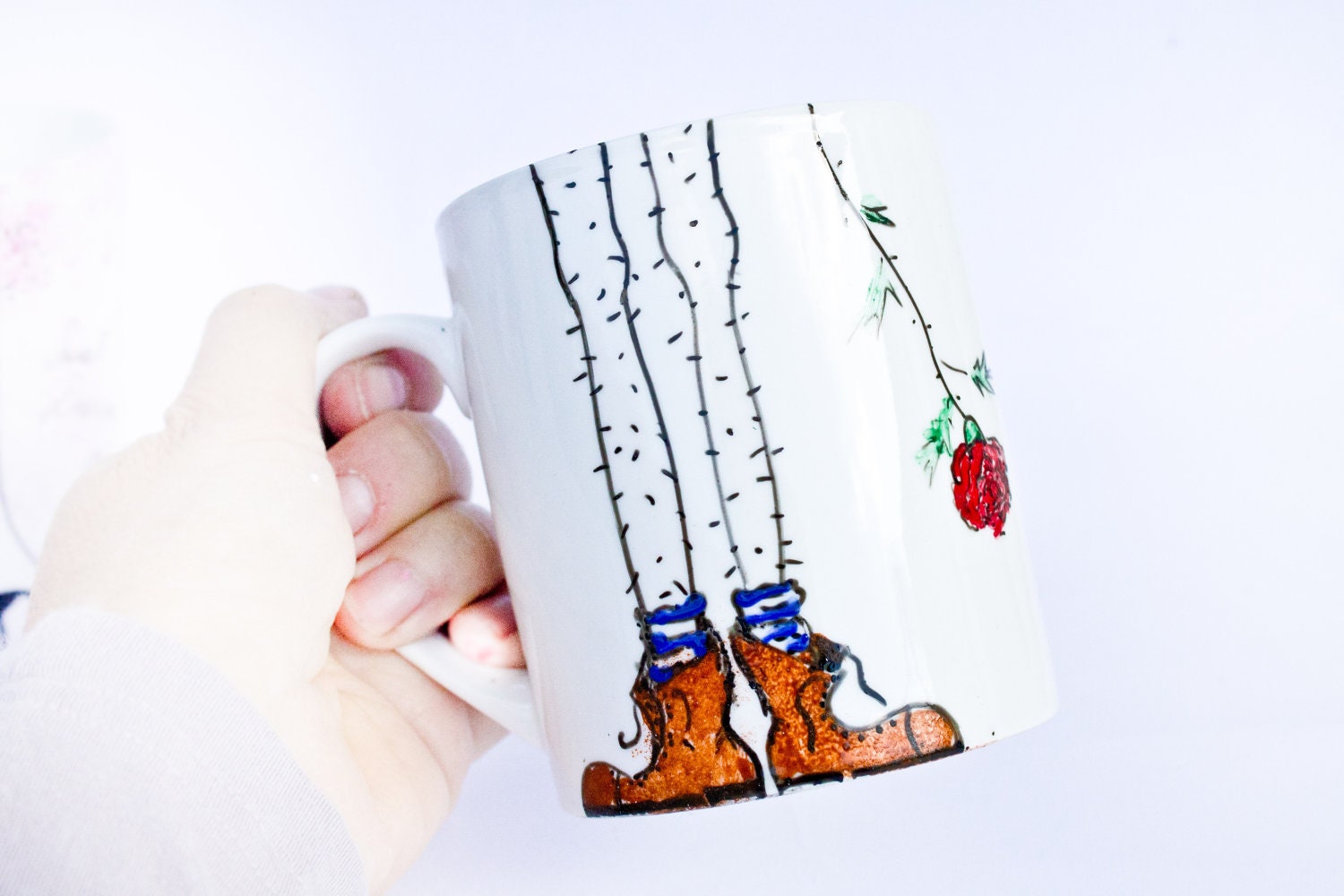 Guy Mug - Painted mug - Ceramic Cup