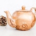 Teapot Fall garden Tea Party - painted ceramics