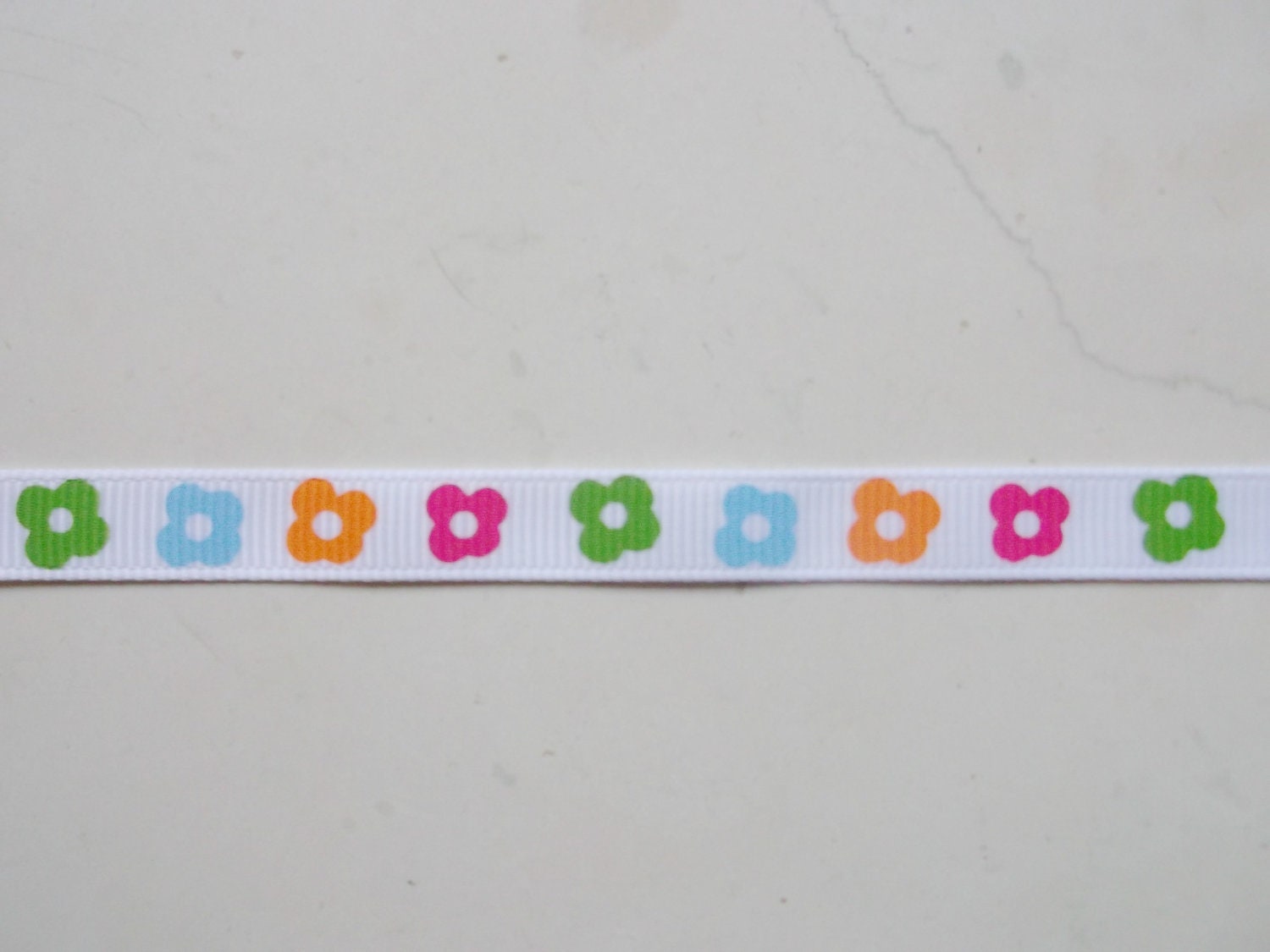 Homecoming flowers printed on white 3/8" grosgrain ribbon Il_170x135