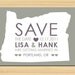 Oregon State Map Save the Date Invitation - DIY Digital Printable File - Wedding Announcement Postcard