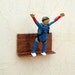 Base Jumping Sport - Original Paper Sculpture