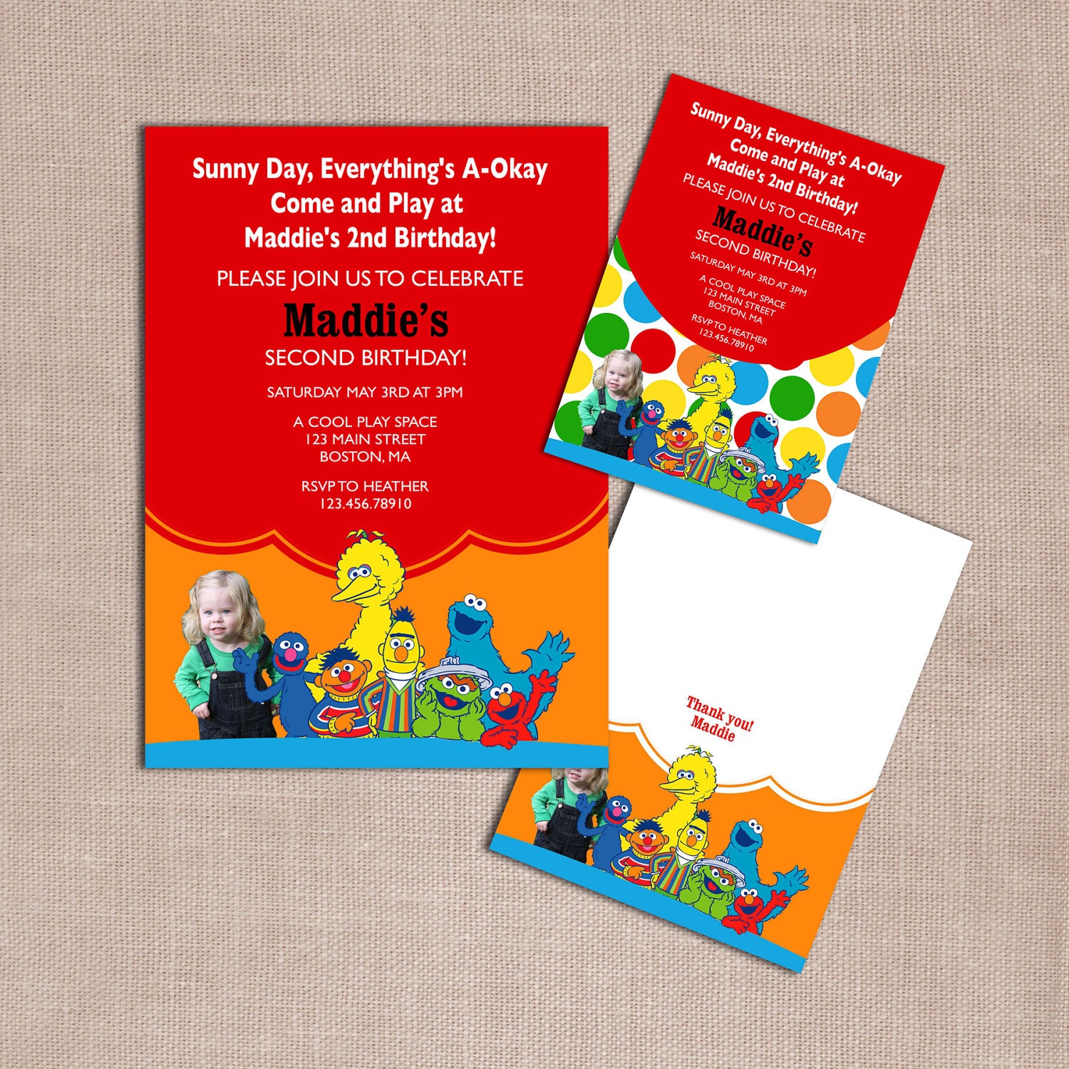 Sesame Street birthday party invitation DIY PRINTABLE