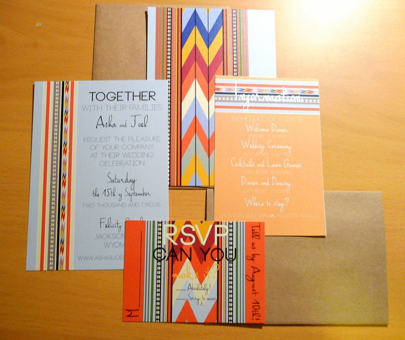 A Kilim Affair Wedding Invitation Suite Custom for you